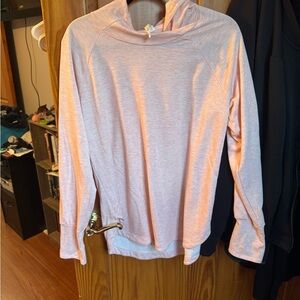 Light Pink Long Sleeve Hoodie
